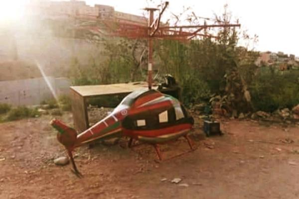 شاب مغربي يتمكن بوسائل بسيطة من صناع طائرة  هليكوبتر