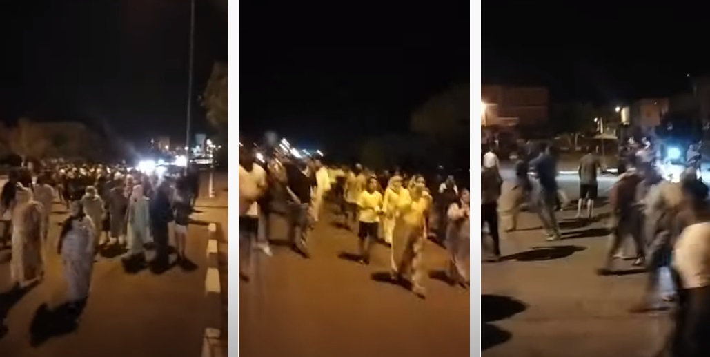 "الوحش" يُخرج الساكنة في مسيرة احتجاجية ليلية ... اعتراض سبيل الأطفال والفتيات وتهديد للجيران! (فيديو) - Vimarsana News