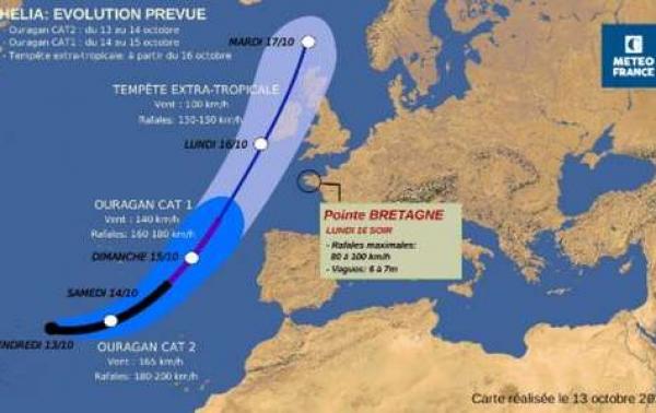 إعصار "أوفيليا" يبتعد عن السواحل المغربية و يشتد في هذه المنطقة !