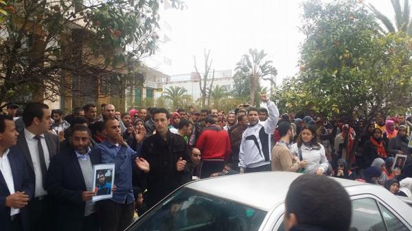 احتجاجات قوية أمام محكمة الاستئناف بالرباط للمطالبة بالإفراج عن معتقلي الأطر العليا المعطلة