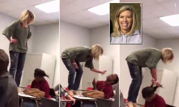 بالفيديو: معلمة تستقيل من عملها بعد إيقاظها العنيف لطالبٍ