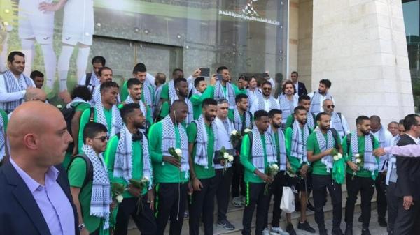 وصول المنتخب السعودي إلى رام الله لملاقاة نظيره الفلسطيني