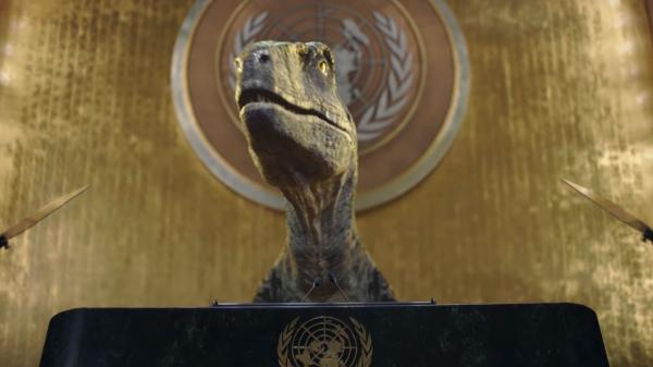 "ديناصور" في مبنى الأمم المتحدة