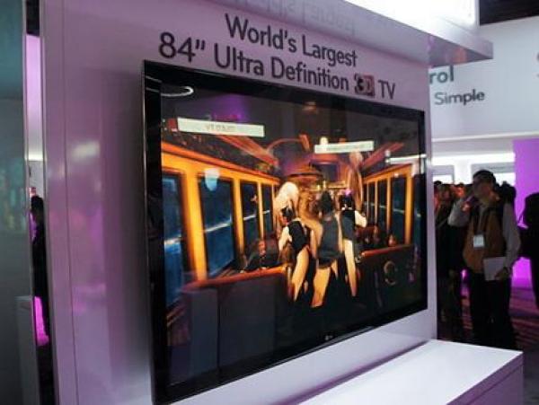 \"إل.جي\" تطرح أكبر شاشة تلفاز في العالم فائقة الوضوح 