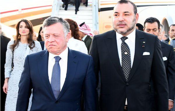الملك محمد السادس يستقبل العاهل الأردني الذي حل في زيارة رسمية
