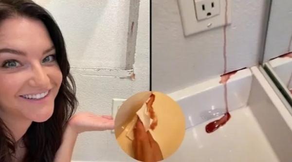 تجد جدران حمامها تقطر دماً دون أن تعرف مصدره