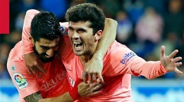 بالفيديو: برشلونة يفوز على ألافيس ويقترب من لقب الليغا