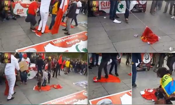 إدانة مغاربة أوروبا بالإجماع لإحراق العلم الوطني خلال مظاهرة في باريس