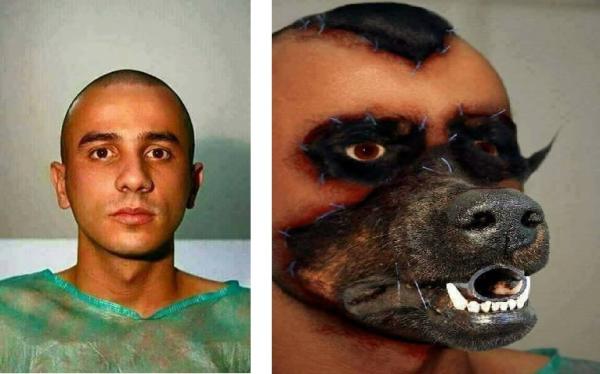مثير بالصور:شاب يحول وجهه إلى وجه كلب وهذه التفاصيل