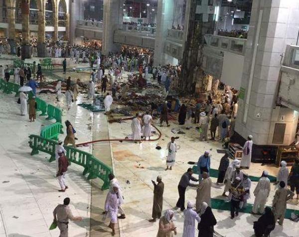 عدد ضحايا سقوط رافعة في الحرم المكي يرتفع الى 87 شخصًا