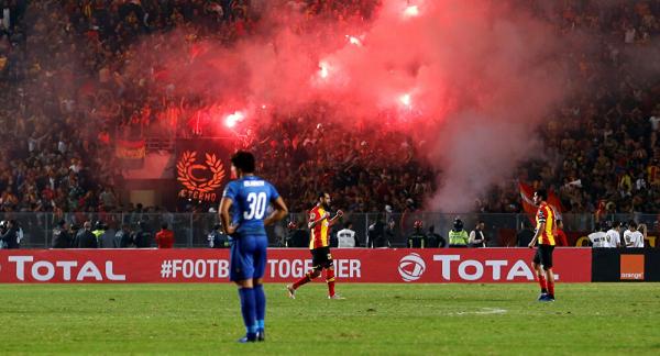 عقوبات في حق الترجي التونسي والأهلي المصري على خلفية أحداث مباراة ذهاب نصف النهائي