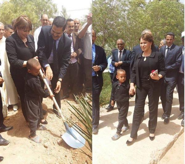 صورة الوزيرة الحيطي رفقة طفل فقير تخلق الحدث بصفحات الفايسبوك