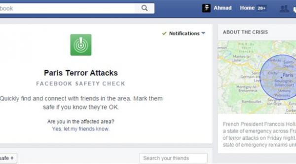 فيس بوك يساعد السكان خلال هجمات باريس