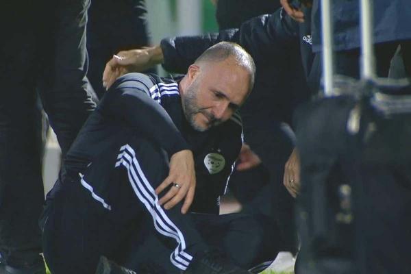 بالفيديو: مدرب المنتخب الجزائري "جمال بلماضي" ينهار بالبكاء بعد صفعة الكاميرون