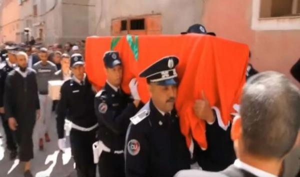 بالفيديو: جنازة مهيبة للشرطية الحامل التي توفيت في حادثة سير بتاونات