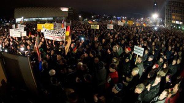 أكثر من 15 ألف شخص يشاركون في مظاهرة مناهضة للإسلام في شرق ألمانيا