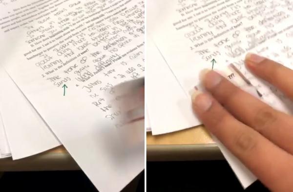 أستاذة في ثانوية تبتكر طريقة غريبة لتصحيح واجبات طلابها المنزلية