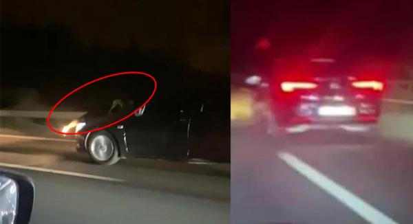 غريزة الأمومة".. تتشبث بغطاء محرك سيارة طليقها 40 كيلومترا بعد خطفه لطفلتها (فيديو)