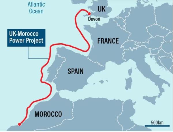 ينطلق من المغرب.. صناعة أطول "كابل" في العالم سيزود 7 ملايين منزل بريطاني بالطاقة النظيفة.