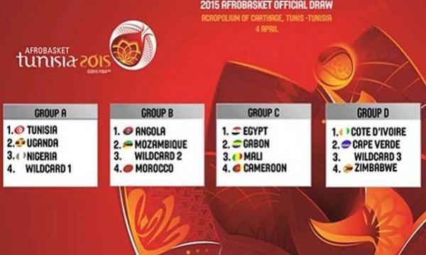 أمم افريقيا 2015 لكرة السلة : المغرب في المجموعة الثانية