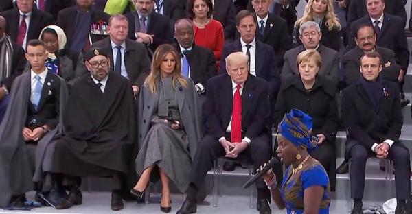 بالصور..الملك محمد السادس في الصف الأول بجوار الرئيس الأمريكي "ترامب" وزوجته "ميلاني"