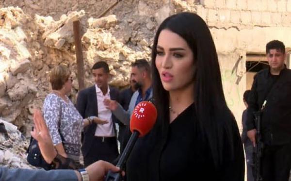 بالفيديو..ملكة جمال الشرق الأوسط المغربية تُعلن عن ترميم 20 منزلاً مدمرا في العراق (فيديو)