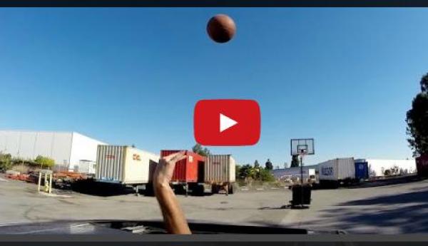 بالفيديو: شاب يستعرض مهاراته في كرة السلة بسيارته