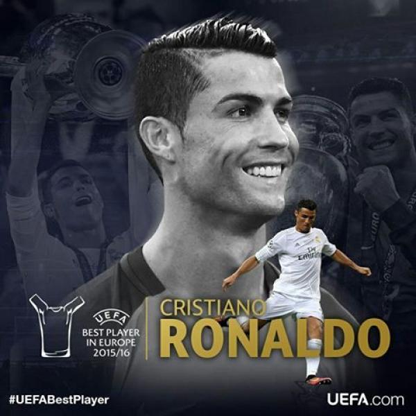 كريستيانو رونالدو يواصل حصد الجوائز باحراز لقب أفضل لاعب في أوروبا