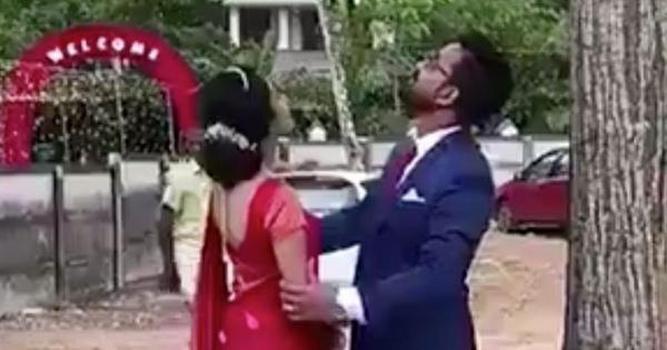بالفيديو: شاهد ماذا فعل هذا المصور للحصول على أفضل صور لعروسين