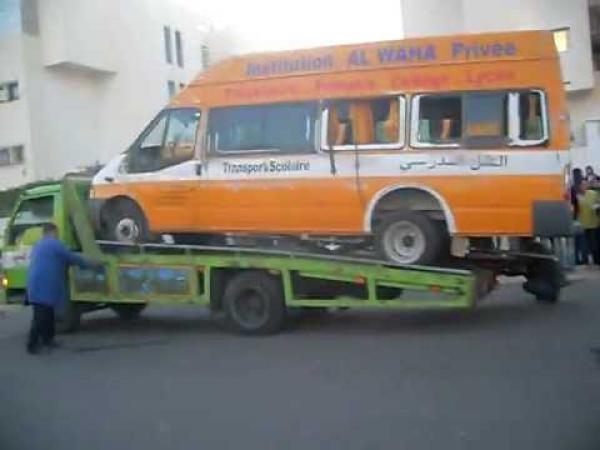 القنيطرة : انقلاب حافلة نقل مدرسي وهذه هي الحصيلة