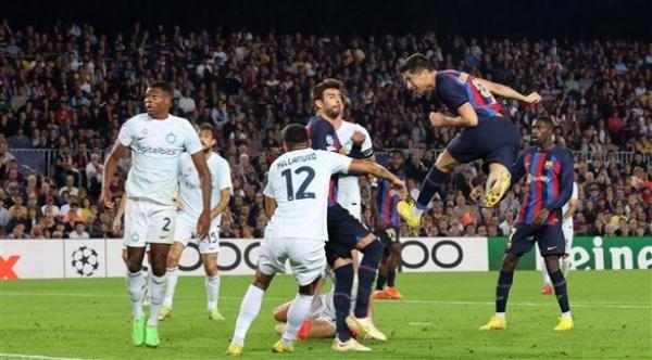 ليلة الأبطال .. ليفاندوفسكي ينقذ برشلونة من الخسارة أمام الإنتر في مباراة نارية