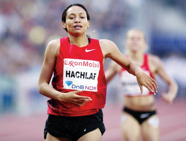 المغربية حليمة تحتل المركز الثاني في سباق 800 متر في لقاء مدريد