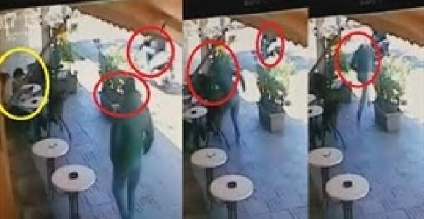 بالفيديو.. لحظة سرقة هاتف من يد صاحبه أثناء جلوسه على أحد المقاهي