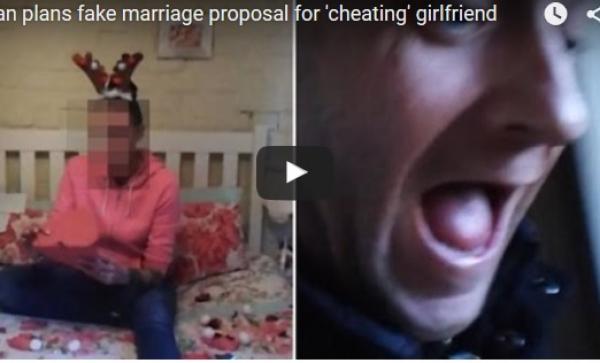 بالفيديو: أمريكي ينتقم من حبيبته الخائنة بعرض زواج وهمي