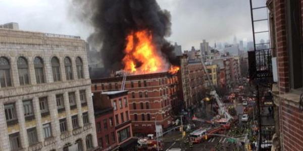 إصابة العشرات في انفجار مبنى بنيويورك (صور)