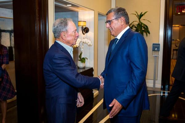 "أخنوش" يلتقي بنيويورك رجل الأعمال والسياسي الأمريكي "مايكل بلومبيرغ"(صور)