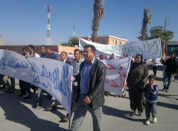 الفقيه بن صالح – وقفة احتجاجية أخرى لساكنة دار أولاد زيدوح