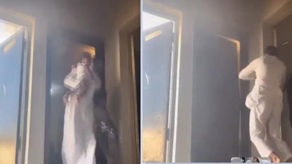 فيديو يشعل التواصل... شاب سعودي ينقذ عائلة كاملة من الاحتراق