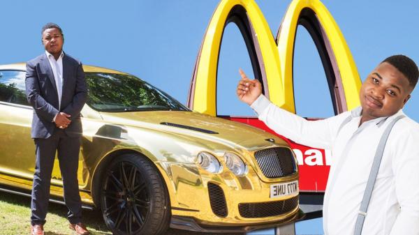 من عامل في ماكدونالدز إلى مليونير.. قصة مراهق يمتلك سيارة بنتلي ذهبية