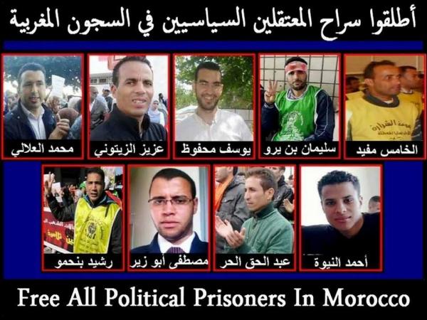 المعطلون المعتقلون التسع يعلقون إضرابهم عن الطعام داخل السجن الزاكي