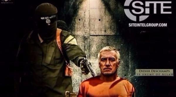 بالملابس البرتقالية والمسدس.. داعش يهدد مدرب فرنسا