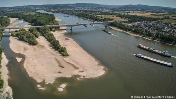 انخفاض مياه نهر الراين قد يؤدي لتداعيات كارثية في ألمانيا
