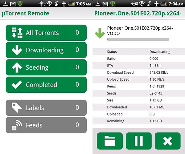 uTorrent تطلق نسخة تجريبية من تطبيقها على الأندرويد