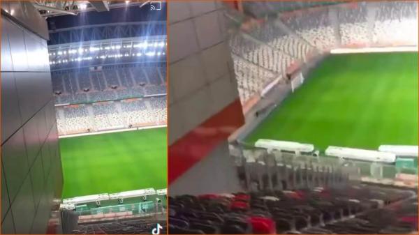 بالفيديو: ملعب "مانديلا" الذي سيحتضن افتتاح "شان" الجزائر يهتز على وقع فضيحة مدوية