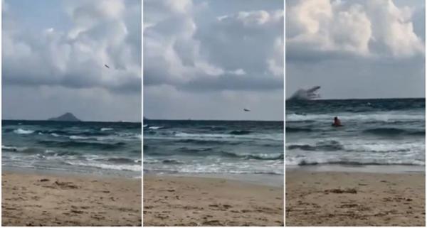 بالفيديو.. تحطم طائرة عسكرية  إسبانية في البحر المتوسط و مصرع طيارها