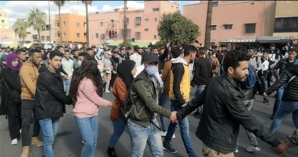 تواصل احتجاجات الطلبة على قرار "بنموسى" بمراكش ولا هدنة تلوح في الأفق