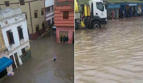 بالصور:الأمطار الغزيرة تغرق الأحياء بمدينة آسفي