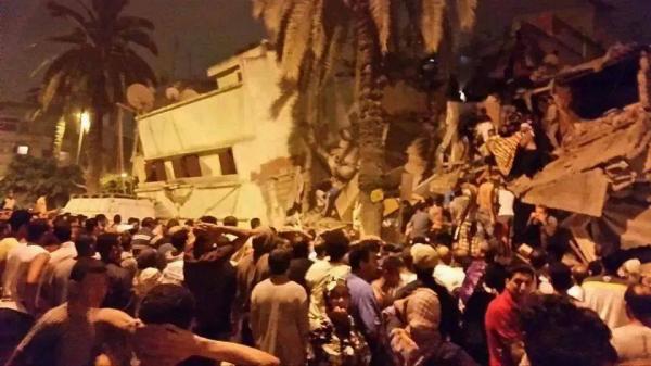 بالصور و الفيديو: مصرع شخصين وإصابة 47 آخرين في انهيار ثلاث عمارات بحي بوركون بالدار البيضاء