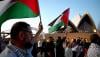 متظاهرون يرفعون أعلام فلسطين في سيدني (أرشيف)