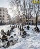 من العاصمة الاسبانية مدريد : مقهى بين الثلوج